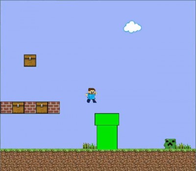 второй скриншот из Minecraft Mario