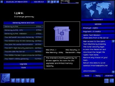 второй скриншот из Uplink: Hacker Elite
