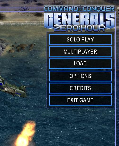 Command and Conquer Generals: Zero Hour Modern War "reloading" mod