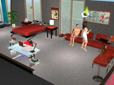 первый скриншот из Симы, прически, одежда, макияж для "The Sims 2"