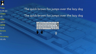 второй скриншот из Tux Typing