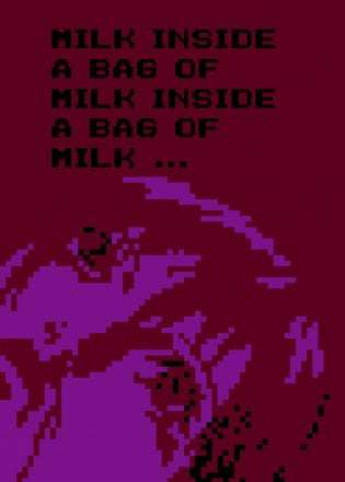 Milk inside a bag of milk inside a bag of milk
