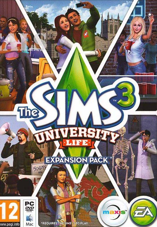 Обложка The Sims 3: Студенческая жизнь