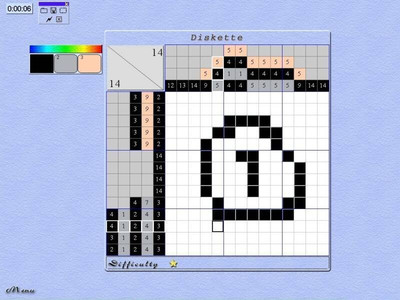 первый скриншот из JMPuzzles / Japanese Mosaic Puzzles