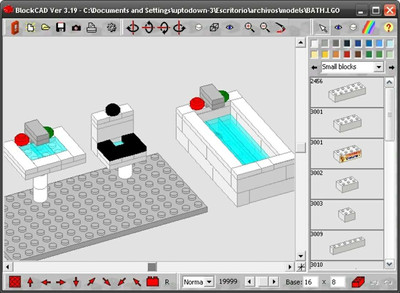 второй скриншот из BlockCAD, LEGO Digital Designer Конструкторы Лего