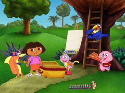 третий скриншот из Dora the Explorer. Click & Create