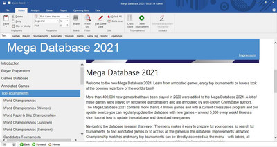 второй скриншот из Chessbase 16 + MegaDatabase 2021
