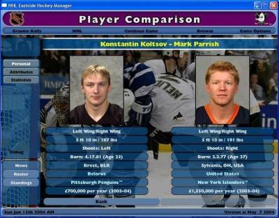 первый скриншот из NHL Eastside Hockey Manager 2005 + Чемпионат России