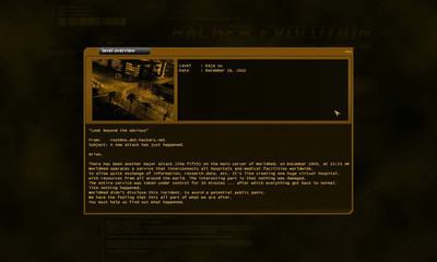 первый скриншот из Hacker Evolution