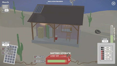 третий скриншот из Off-Grid Solar Cabin Simulator