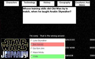 второй скриншот из Star Wars: Jeopardy