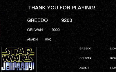 третий скриншот из Star Wars: Jeopardy