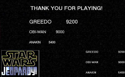 второй скриншот из Star Wars: Jeopardy!