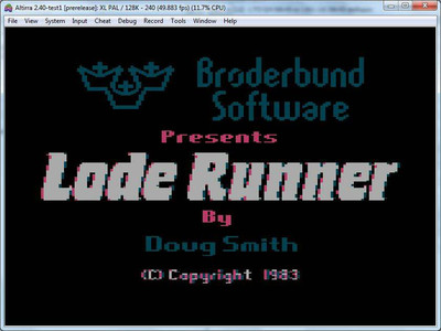 второй скриншот из Altirra, an 8-bit Atari computer emulator