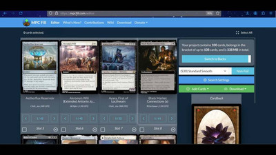 второй скриншот из MagicProxy for Magic the gathering