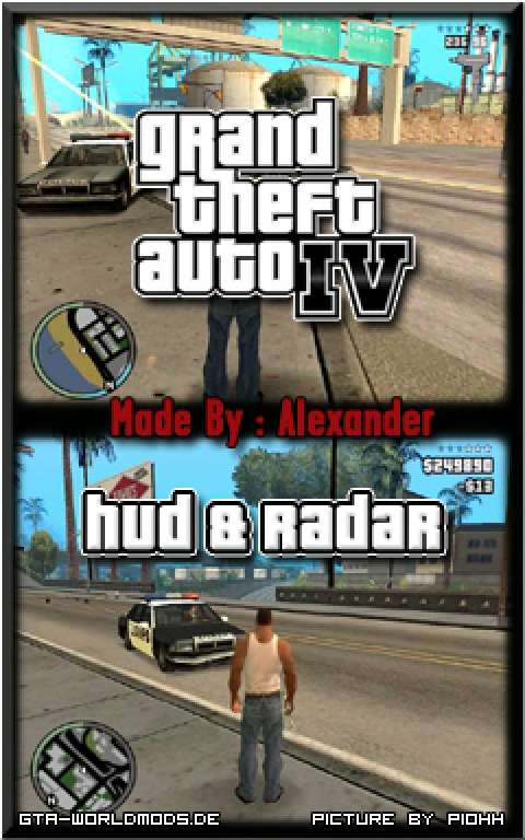 GTA SA IV HUD для Grand Theft Auto: San Andreas