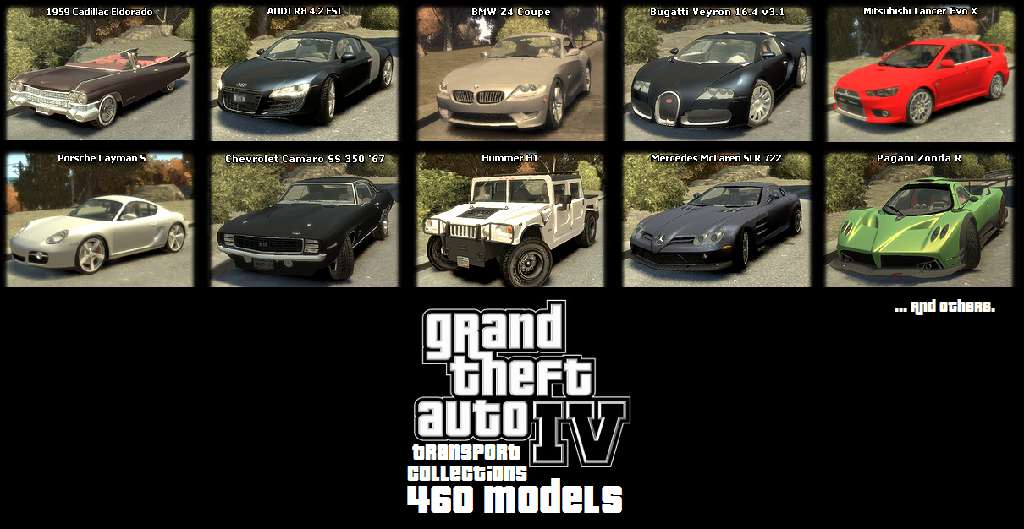 Grand Theft Auto IV Transport collection / 460 моделей транспорта для GTA IV Grand Theft Auto IV Transport collection / 460 моделей транспорта для GTA IV
