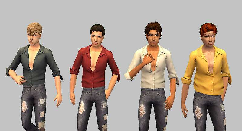 Много женской и мужской одежды для The Sims 2 Много женской и мужской одежды для The Sims 2