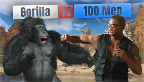 Gorilla Vs 100 Men Gorilla Vs 100 Men