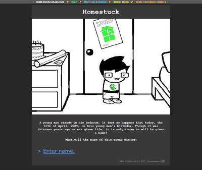 второй скриншот из The Unofficial Homestuck Collection