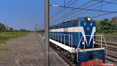 второй скриншот из Маневровый тепловоз DF5-1884 (Railworks)