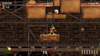 четвертый скриншот из Moorhuhn Jump and Run 'Traps and Treasures 3'