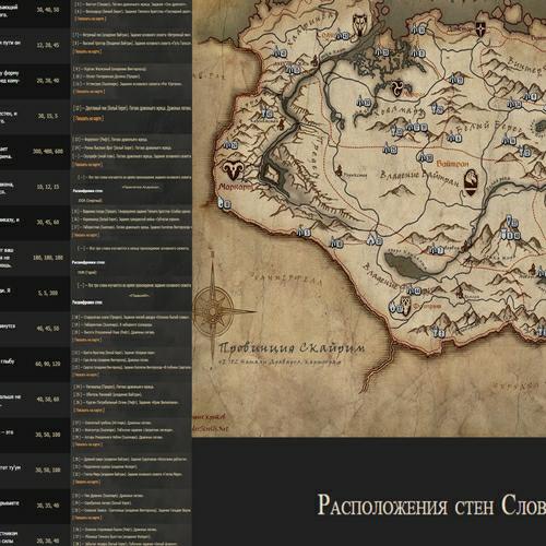 Mods Skyrim Map 1.0 (Местонахождение Слов Силы) (The Elder Scrolls V Skyrim) Mods Skyrim Map 1.0 (Местонахождение Слов Силы) (The Elder Scrolls V Skyrim)