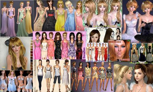 Симы, прически, одежда, макияж для The Sims 2 Симы, прически, одежда, макияж для The Sims 2
