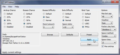 второй скриншот из SPT Editor Escape from Tarkov, SPT-AKI