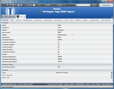 второй скриншот из Football Manager Real Time Editor