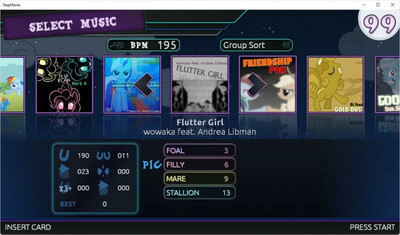 второй скриншот из TrotMania / Графическое окружение, Карты StepMania