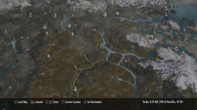 третий скриншот из The Elder Scrolls V: Skyrim World Map