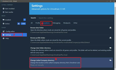 второй скриншот из r2modmanPlus / R2 Mod Manager / Thunderstore