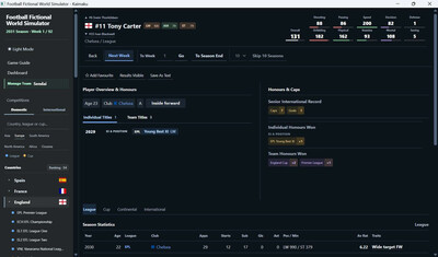 второй скриншот из Football Fictional World Simulator