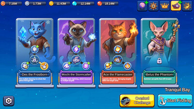 четвертый скриншот из Meow Squad: Incremental Fishing
